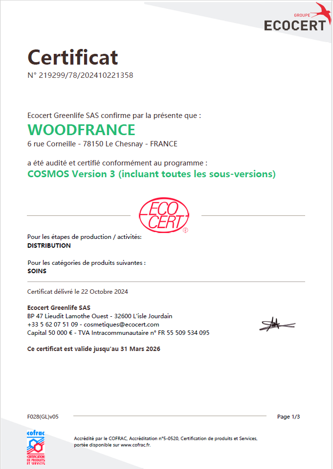 certificat ecocert 2025